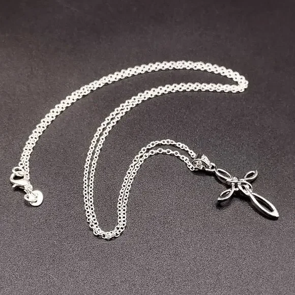925 Silver Celtic Knot Cross Necklace Women's BOHO Christmas Anniversary Gift